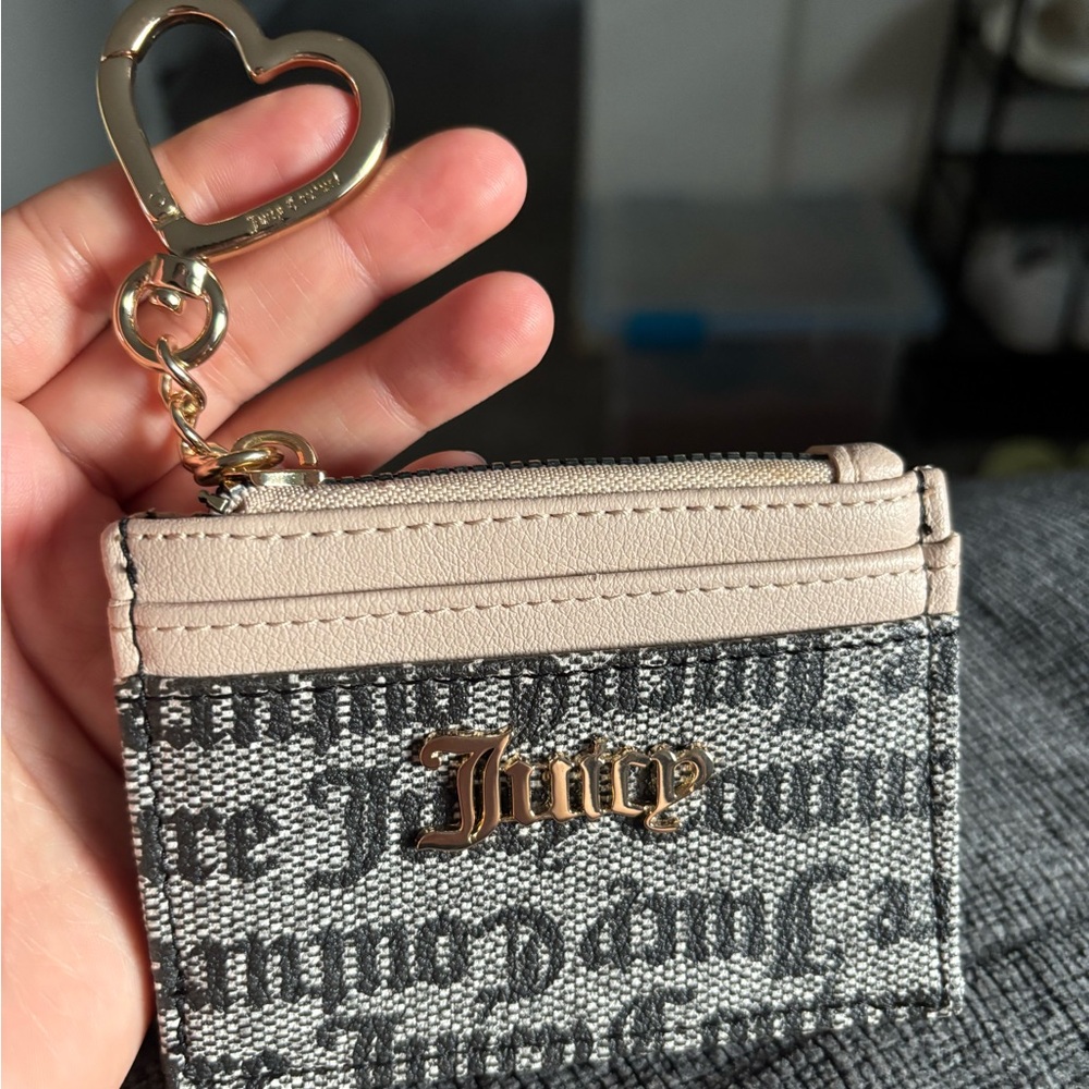 Juicy Couture Black and Cream Card Holder